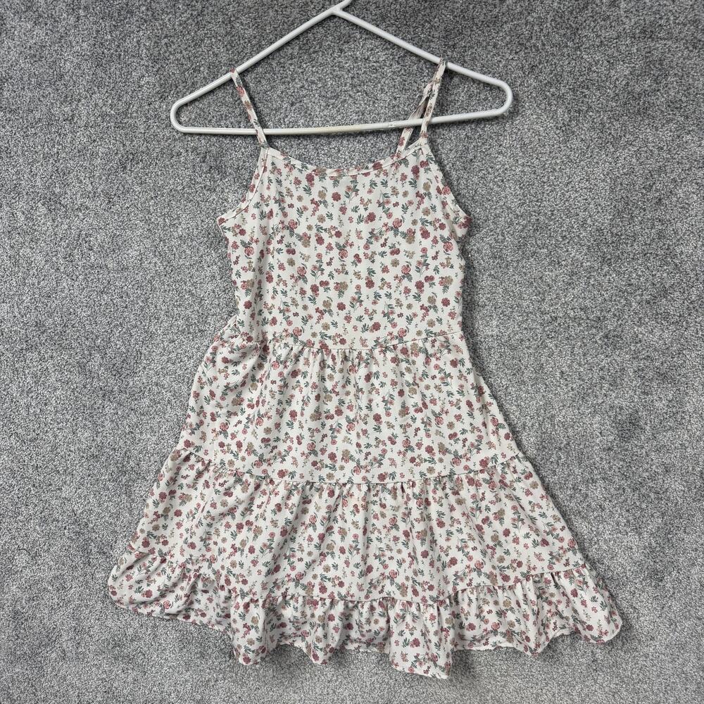 Beautees Sundress Girls 10 Cottagecore Prairie Garden Party Floral Tiered Fairy